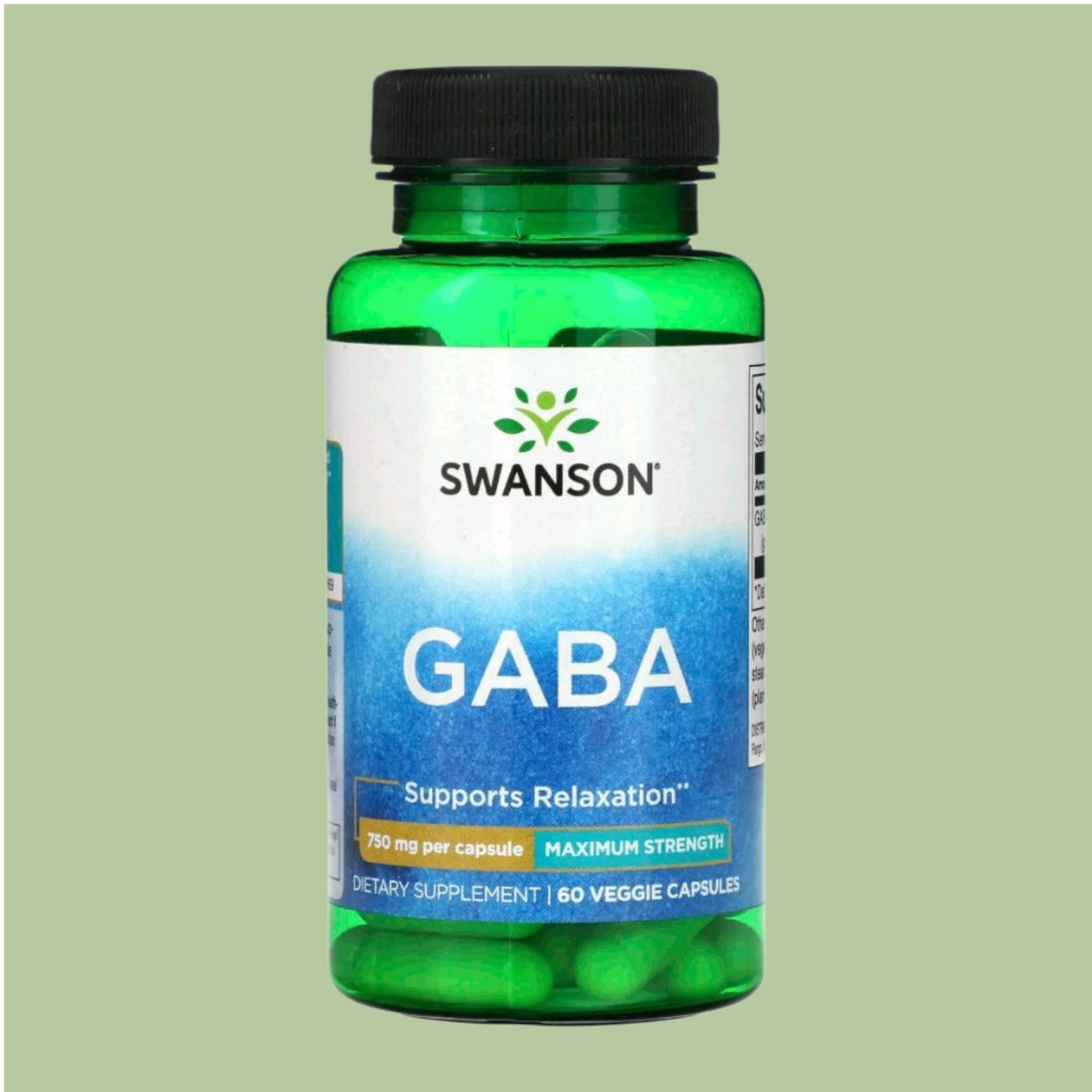 Suplemento dietético Swanson GABA