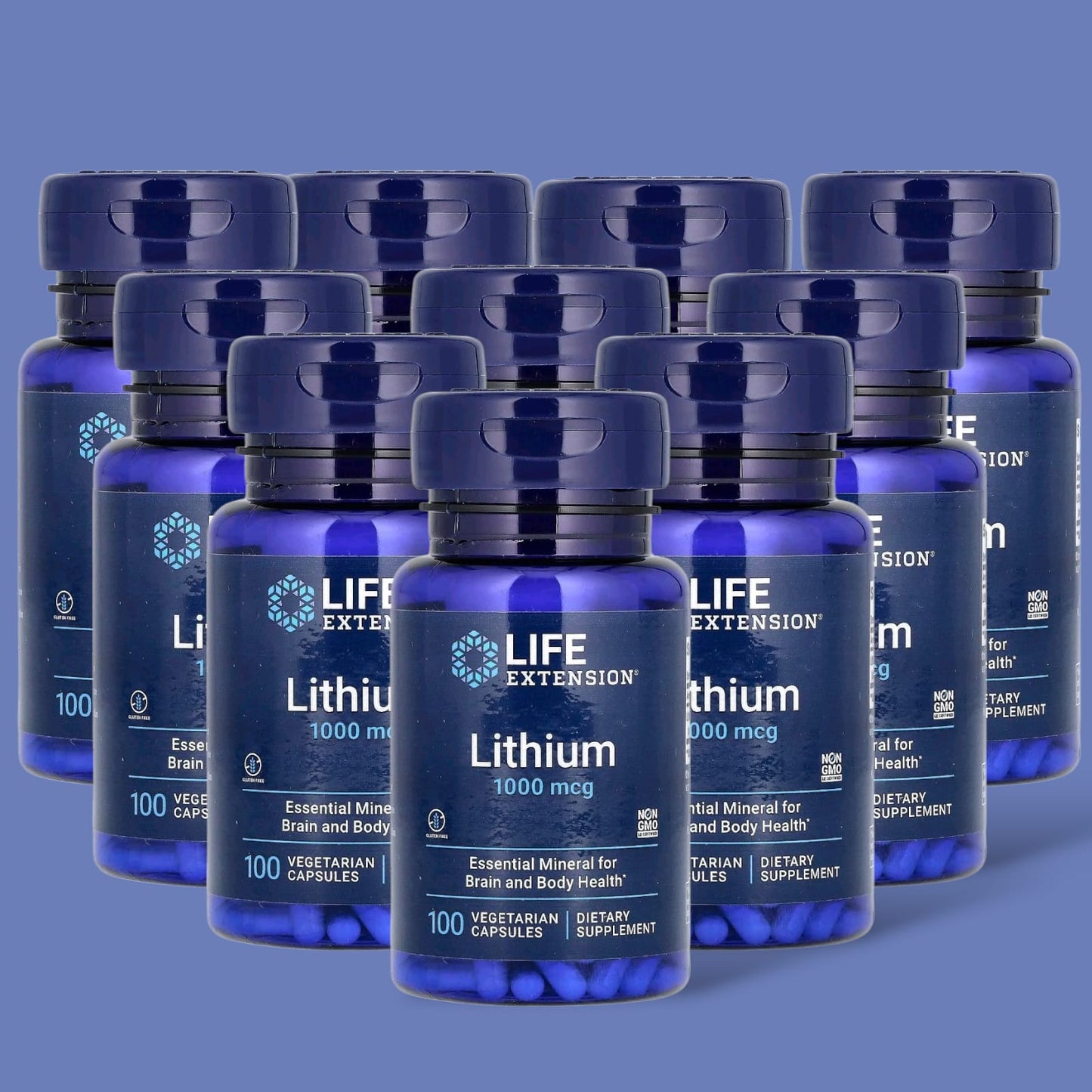 10 x Life Extension - Lithiumn-1mg - 100 capsules